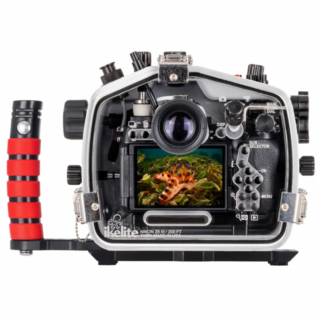 Ikelite 200DL Underwater Housing for Nikon Z6 III Mirrorless Camera - High-Quality, Waterproof Housing with Advanced Controls and DL Port System for Deep Dive Photography.