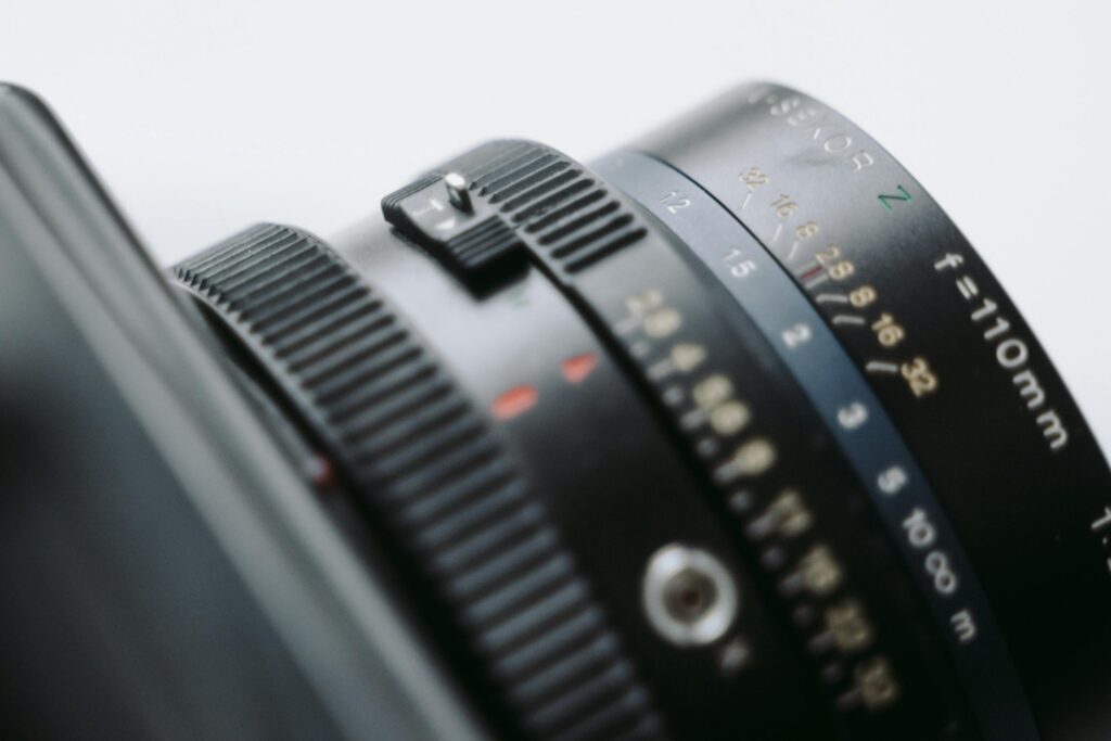 Close Up Shot of a Black Camera