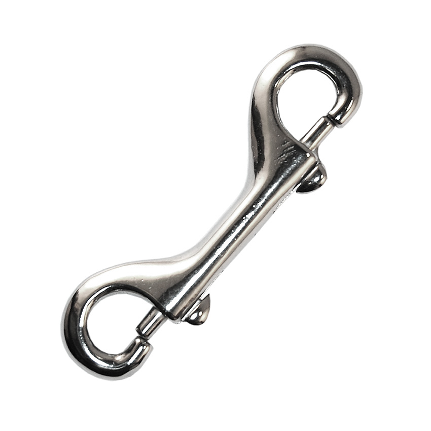 Double-ended bolt snap for securing underwater camera gear