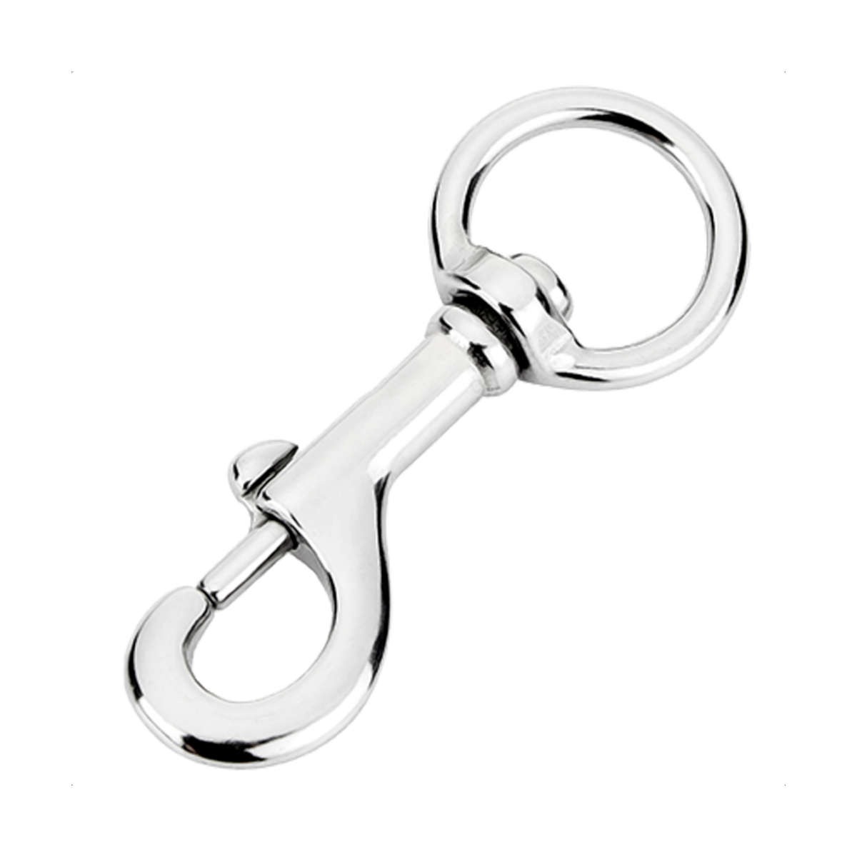 Bolt snap clip for underwater camera equipment